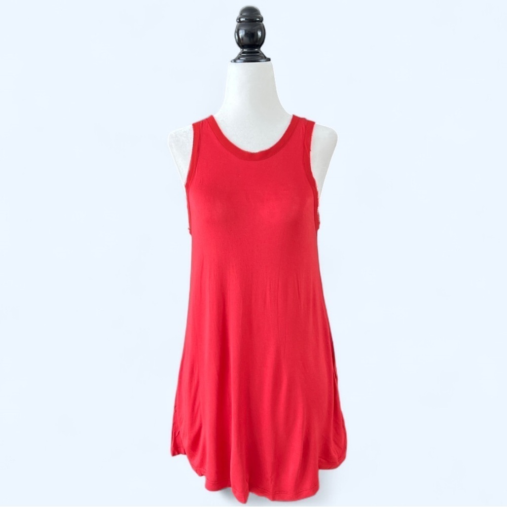 H By Halston Womens Red Orange Sleeveless Casual  Summer Spring Tank Top Small